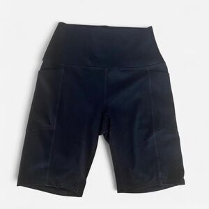 Black High-Waisted Biker Shorts